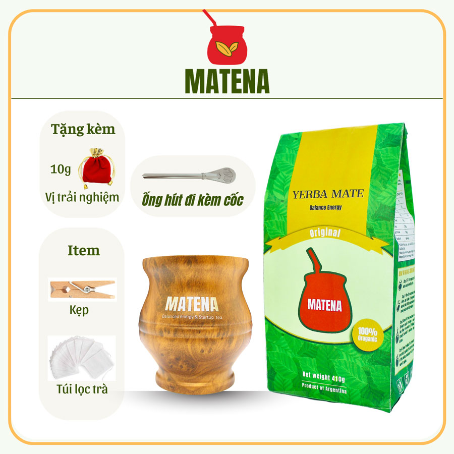 Trà Matena dòng truyền thống không có cành, bột và bụi