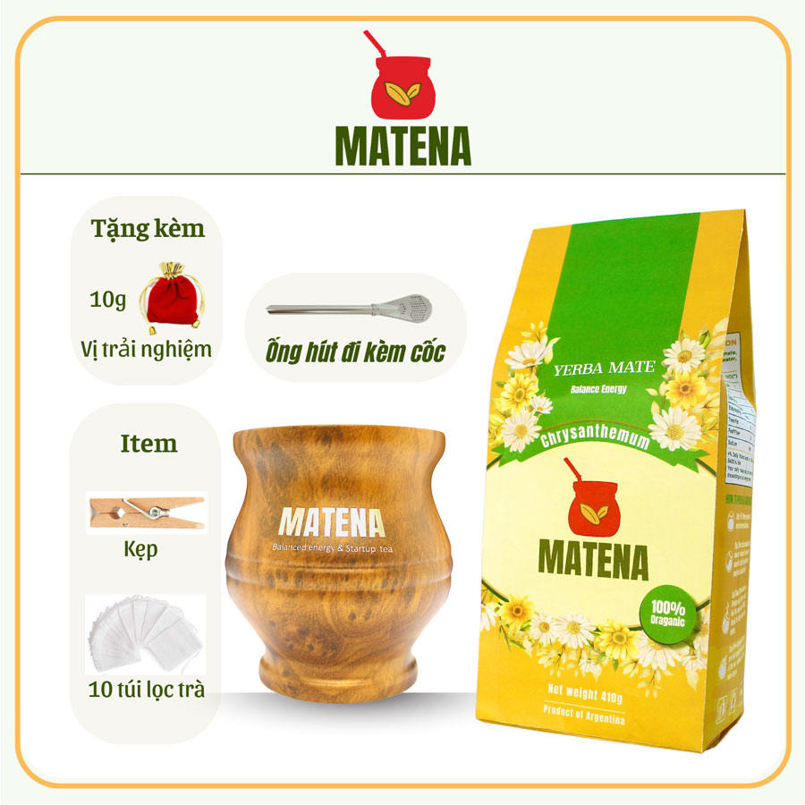 Trà Matena dòng truyền thống không có cành, bột và bụi